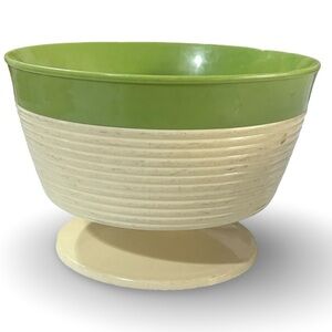 Vintage Raffiaware Green Dessert Bowl